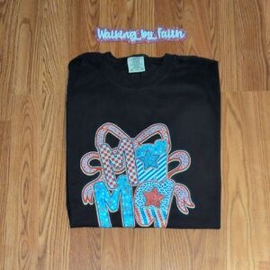 Black  Shirt with Colorful MOM Design